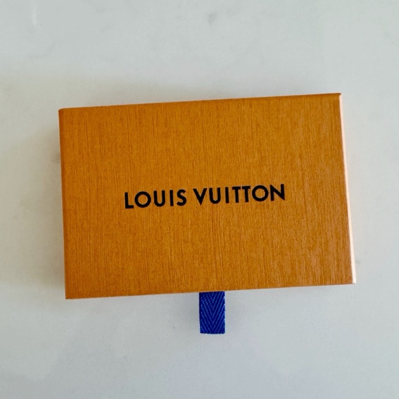 Louis Vuitton LV Drawer Style Saffron Orange Jewelry Gift Box, Blue Pull Tab - Picture 10 of 17